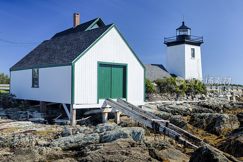 缅因州Islesboro的Grindel Point Light